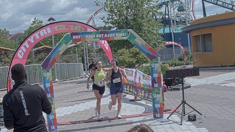 Running image for amanda andriano in brooklyn beach half marathon 10k 5k 2023 june 04