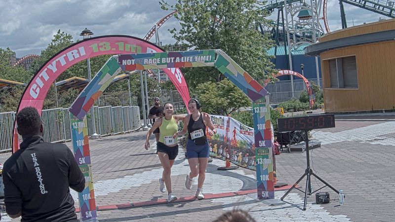 Running image for amanda andriano in brooklyn beach half marathon 10k 5k 2023 june 04