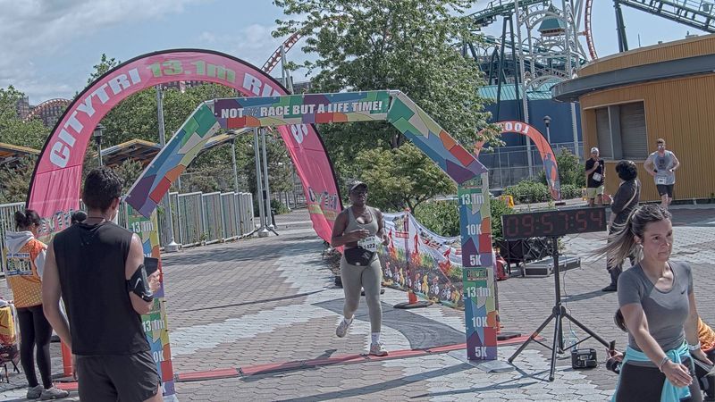 Running image for kimberly yeboah in brooklyn beach half marathon 10k 5k 2023 june 04