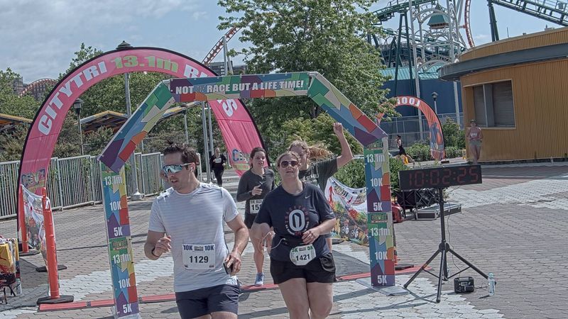 Running image for marin thebault in brooklyn beach half marathon 10k 5k 2023 june 04