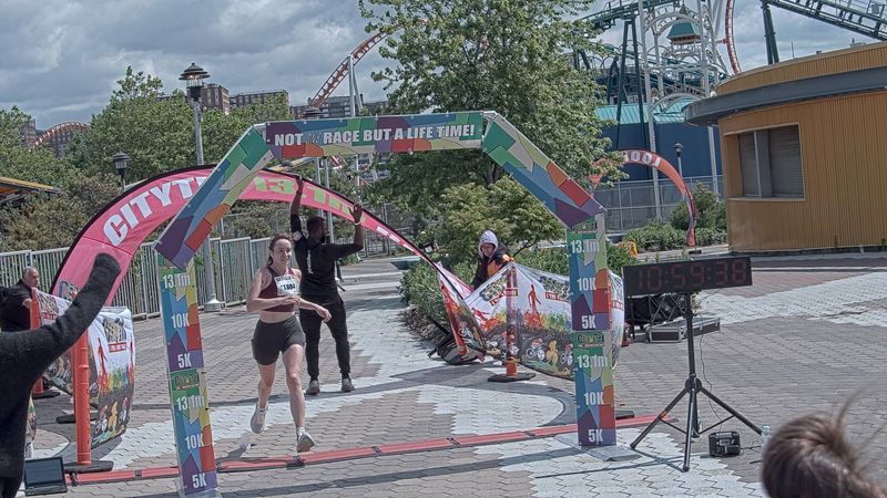 Running image for olivia winters in brooklyn beach half marathon 10k 5k 2023 june 04