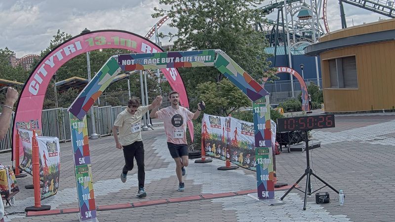 Running image for sean desmarteau in brooklyn beach half marathon 10k 5k 2023 june 04