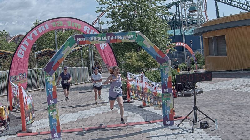 Running image for sheena wong in brooklyn beach half marathon 10k 5k 2023 june 04