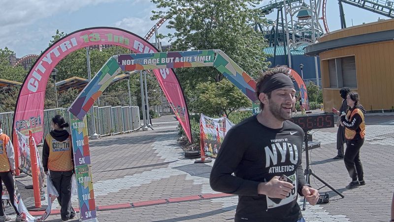 Running image for ty corral in brooklyn beach half marathon 10k 5k 2023 june 04