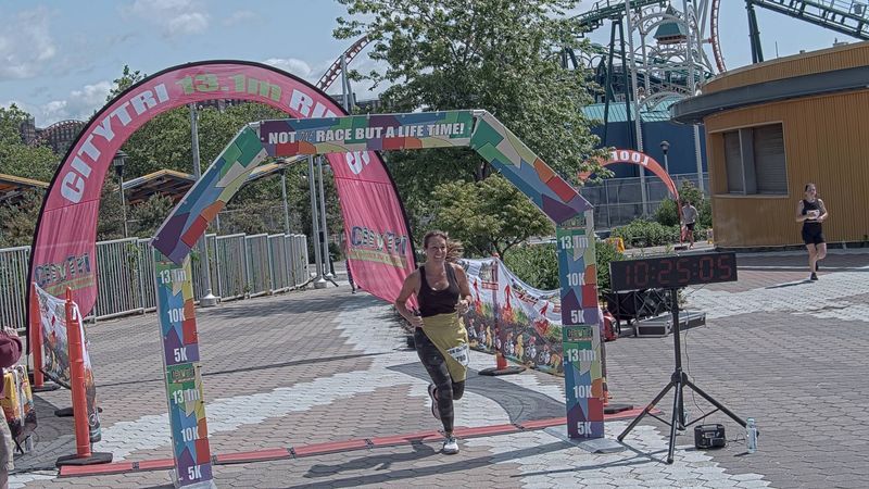 Running image for victoria balacek in brooklyn beach half marathon 10k 5k 2023 june 04
