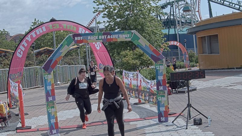 Running image for violeta lin in brooklyn beach half marathon 10k 5k 2023 june 04